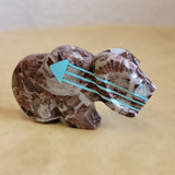 Kenric Laiwakete Triple Heartlines Crazy Horse Stone Ram Zuni Fetish