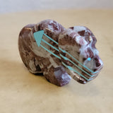 Triple Heartlines Crazy Horse Stone Ram Zuni Fetish