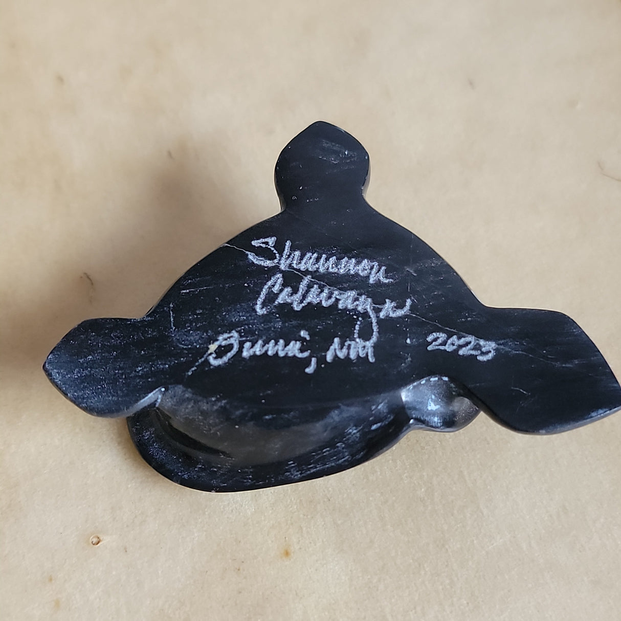 Black Marble Rose Zuni Fetish