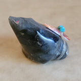 Daphne Quam Labradorite Sitting Bear Zuni Fetish