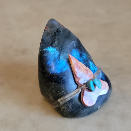 Daphne Quam Labradorite Sitting Bear Zuni Fetish