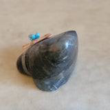 Labradorite Sitting Bear Zuni Fetish