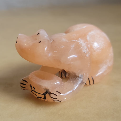 Rick Kalestewa Alabaster Zuni Fetish Bear