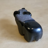 Black Marble Gazing Bear Zuni Fetish