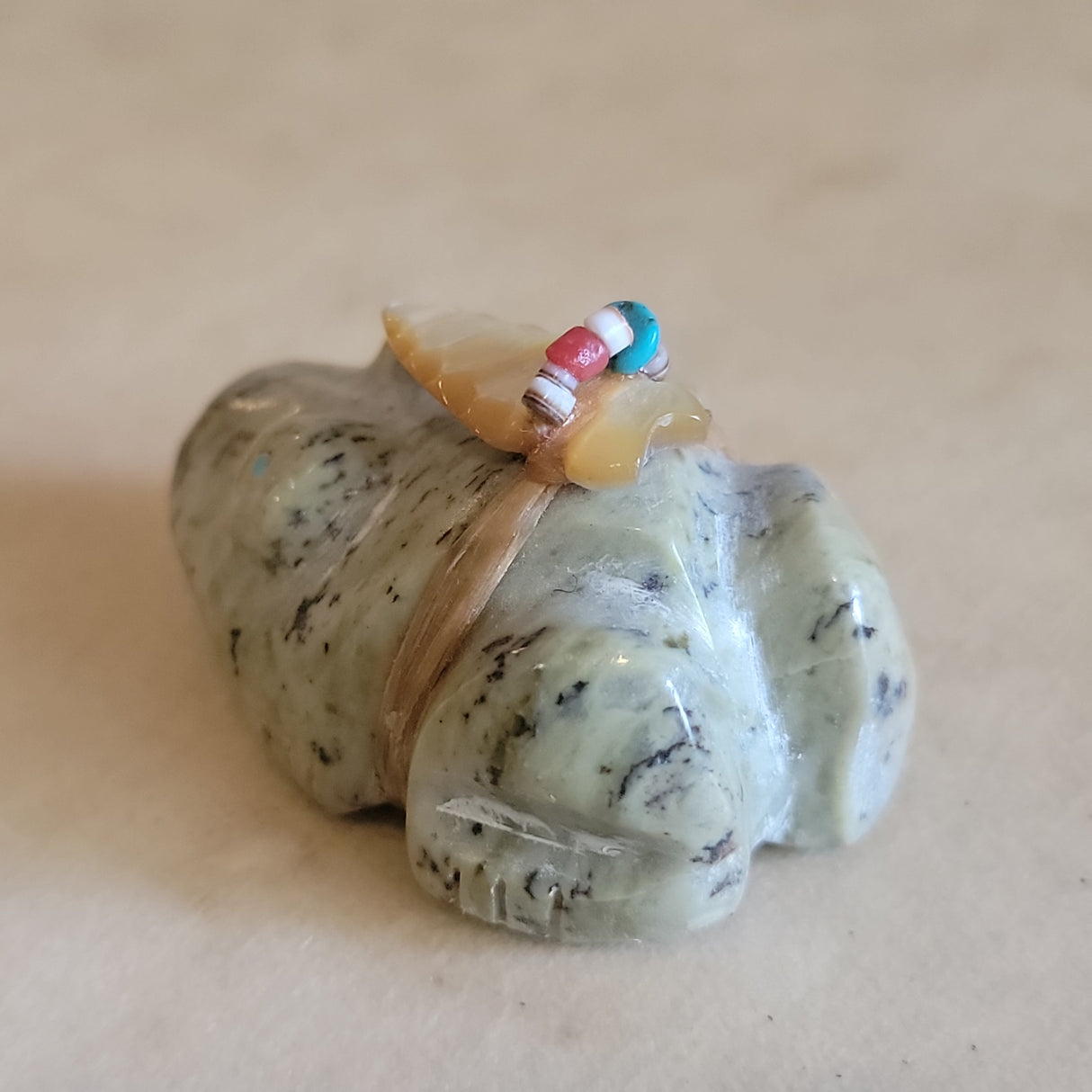 Serpentine Frog Zuni Fetish