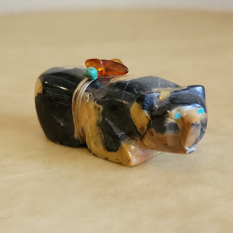 Burt Awelagte Egyptian Marble Zuni Fetish Grizzly Bear