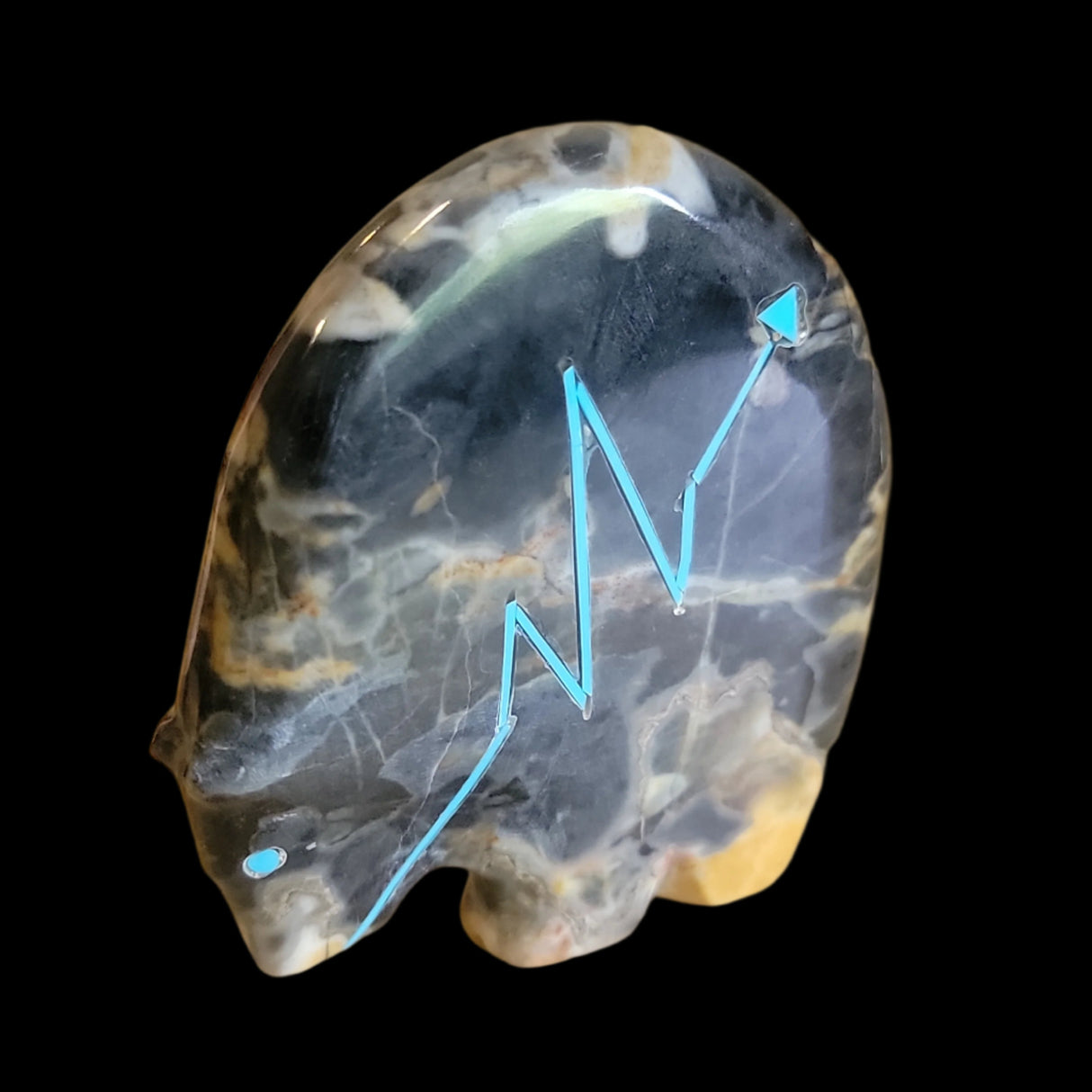 Egyptian Marble Medicine Bear Zuni Fetish
