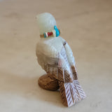 Douglas Martza Onyx Eagle w/Offering Zuni Fetish