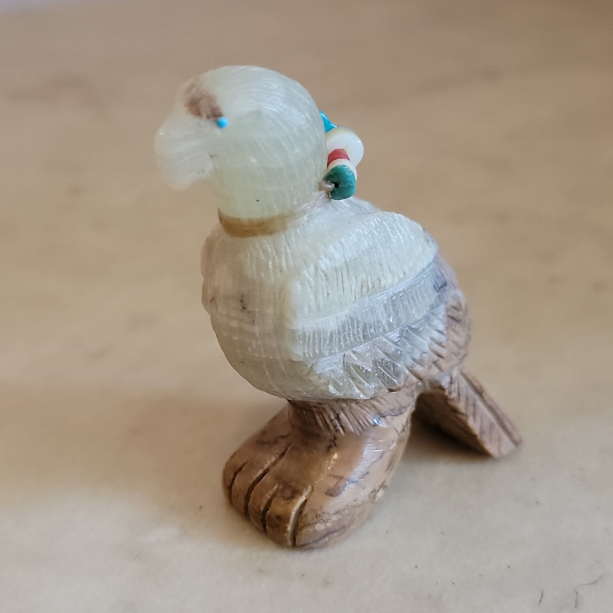 Onyx Eagle w/Offering Zuni Fetish