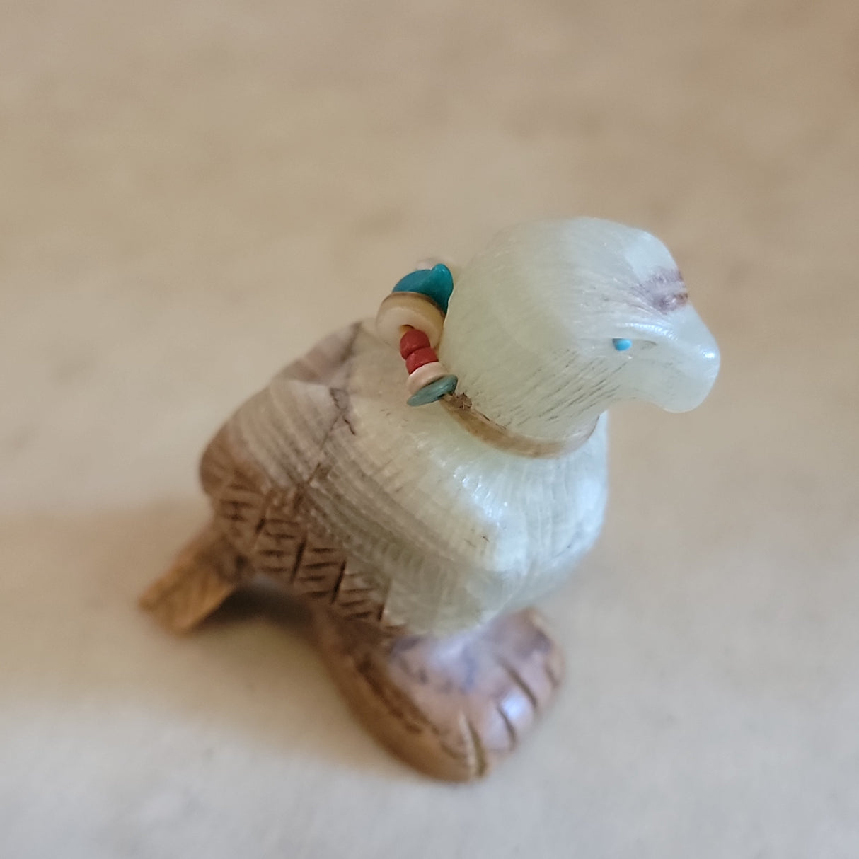 Onyx Eagle w/Offering Zuni Fetish