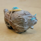 Picaso Marble Bison/Buffalo Zuni Fetish