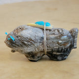 Picaso Marble Bison/Buffalo Zuni Fetish