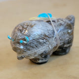 Picaso Marble Bison/Buffalo Zuni Fetish