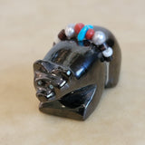 Elegant Silverado Jet Bear w/Fancy Bundle Zuni Fetish