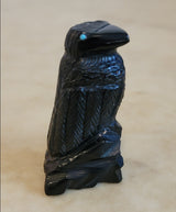 Jet Healing Raven Zuni Fetish