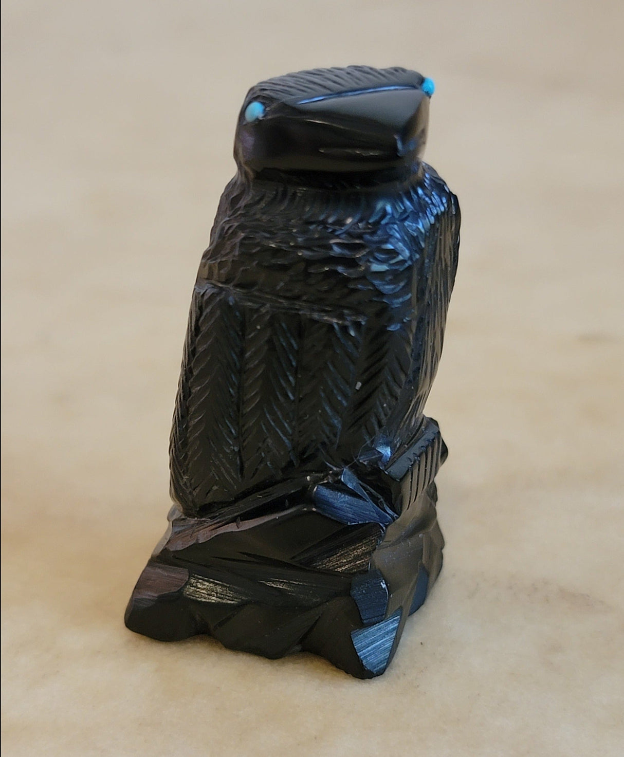 mike tucson zuni fetish jet raven