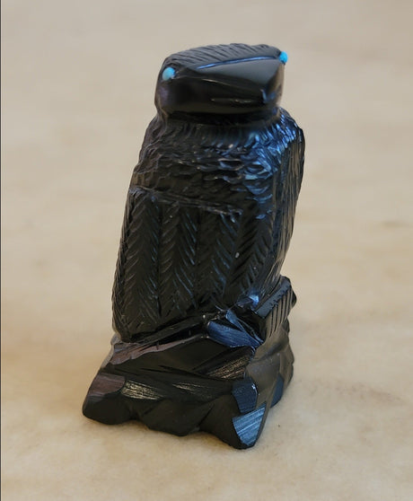 mike tucson zuni fetish jet raven