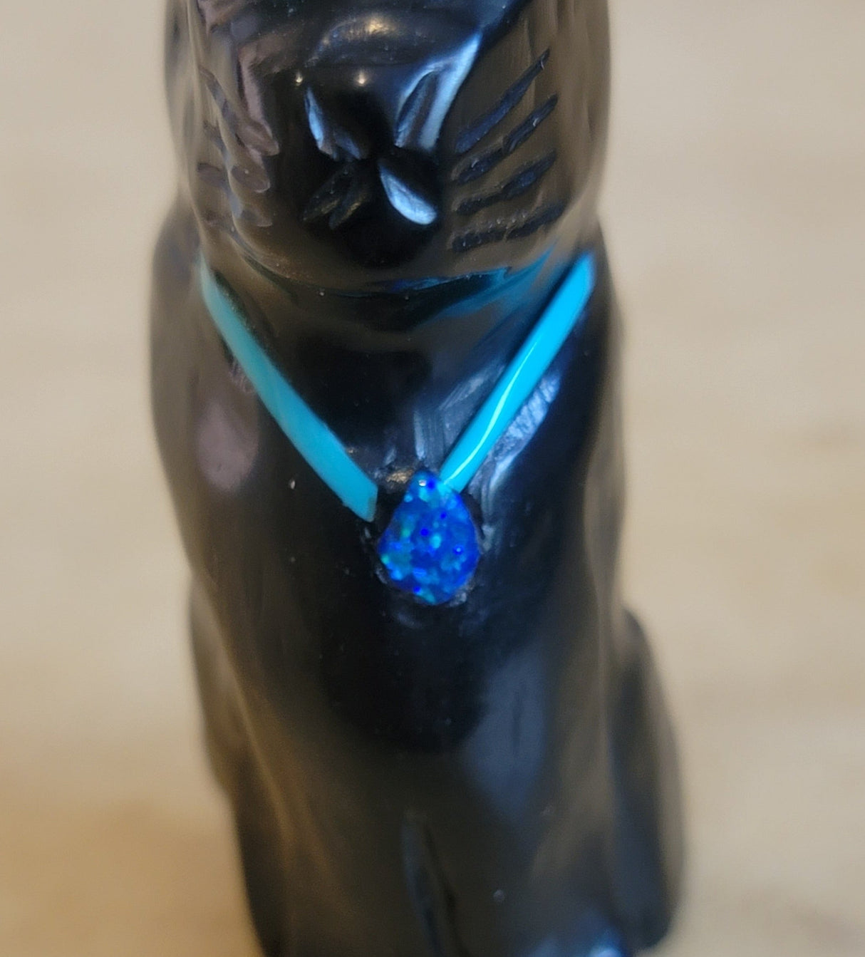 Kitty Cat  w/Fancy Collar Zuni Fetish