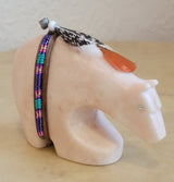 Larger Alabaster Navajo Bear Zuni Fetish