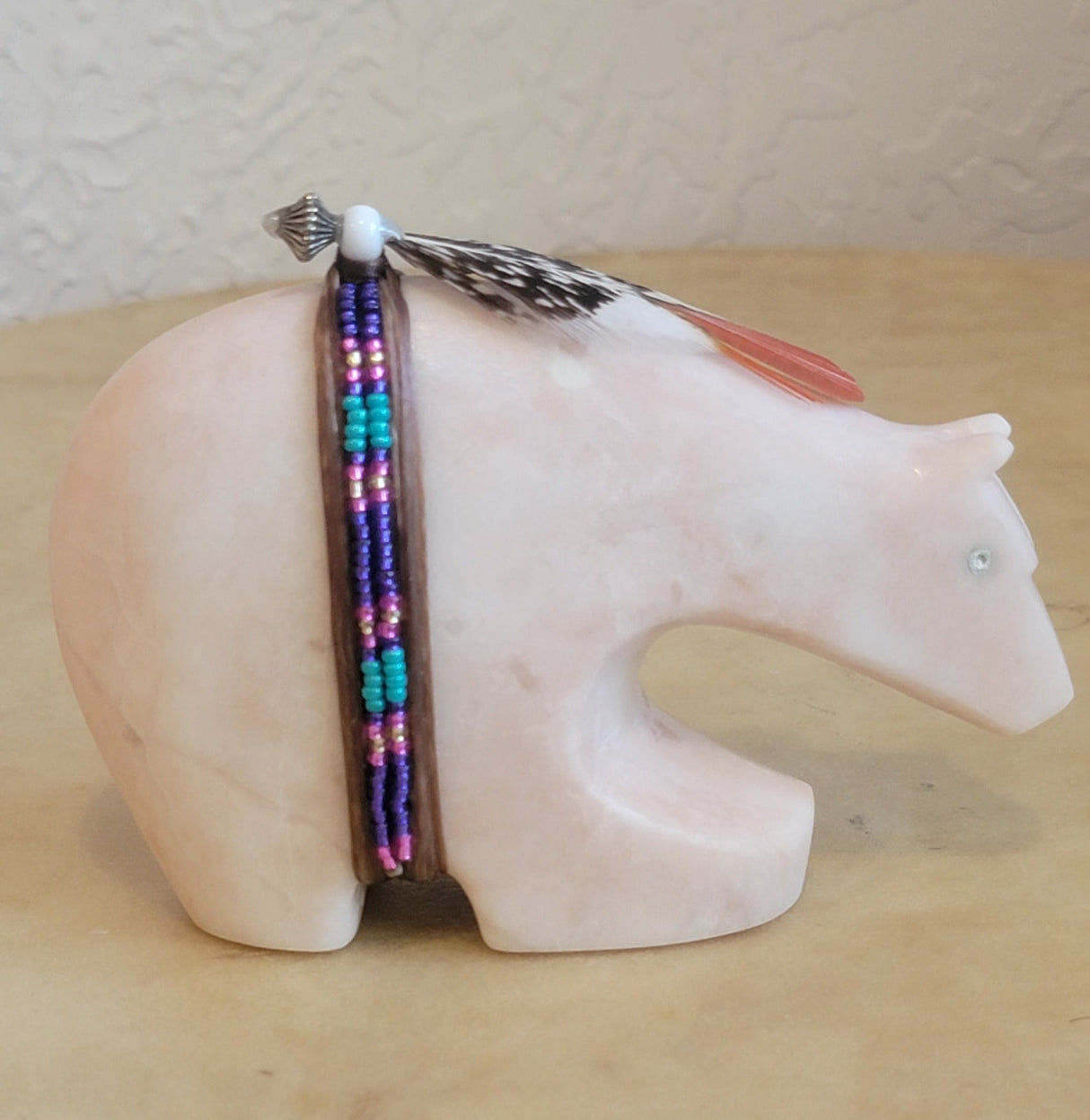 Larger Alabaster Navajo Bear Zuni Fetish