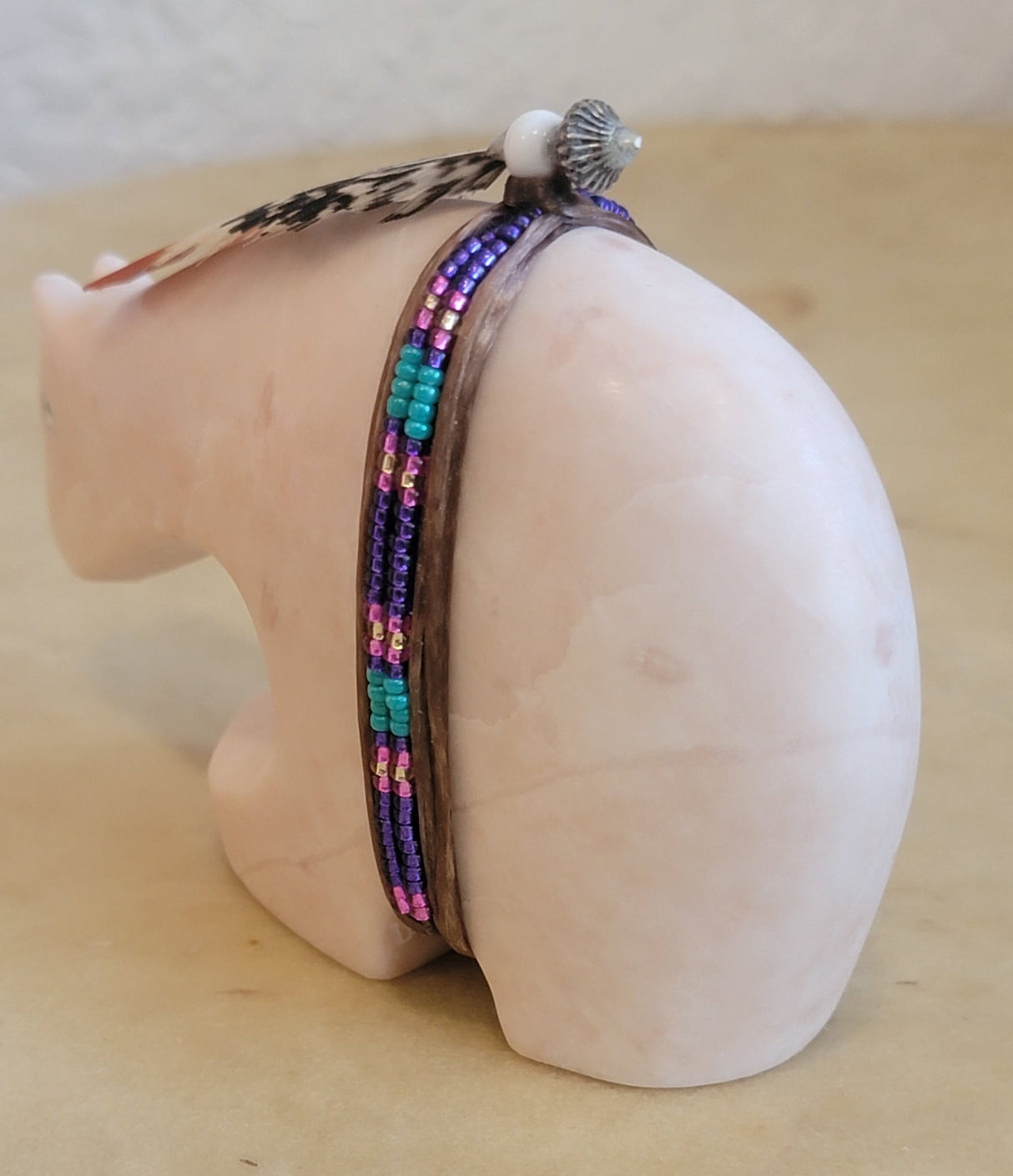 Larger Alabaster Navajo Bear Zuni Fetish