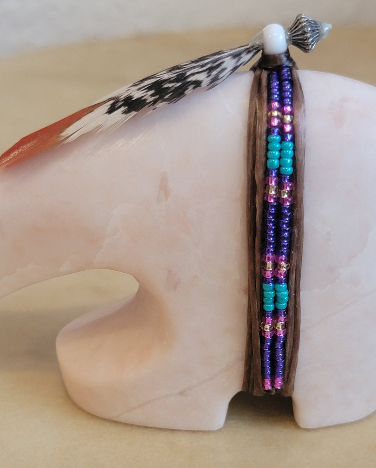 Larger Alabaster Navajo Bear Zuni Fetish