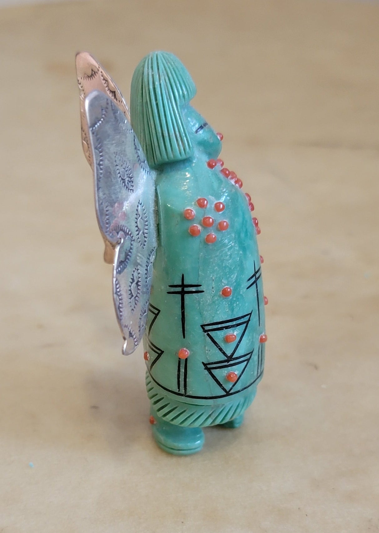 Silver Winged Butterfly Maiden/Angel Zuni Fetish