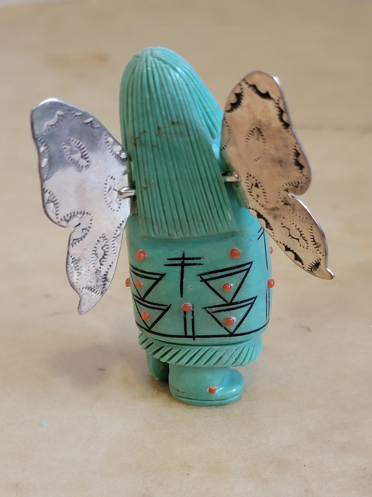 Silver Winged Butterfly Maiden/Angel Zuni Fetish