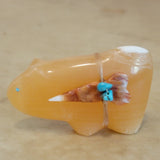 Daphne Quam Alabaster Mountain Lion Zuni Fetish