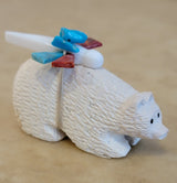 Fish Rock Bear with Dragonfly Zuni Fetish