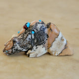 Grizzly Bear w/Zuni Sun Zuni Fetish