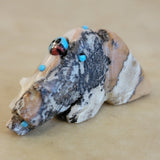 Grizzly Bear w/Zuni Sun Zuni Fetish