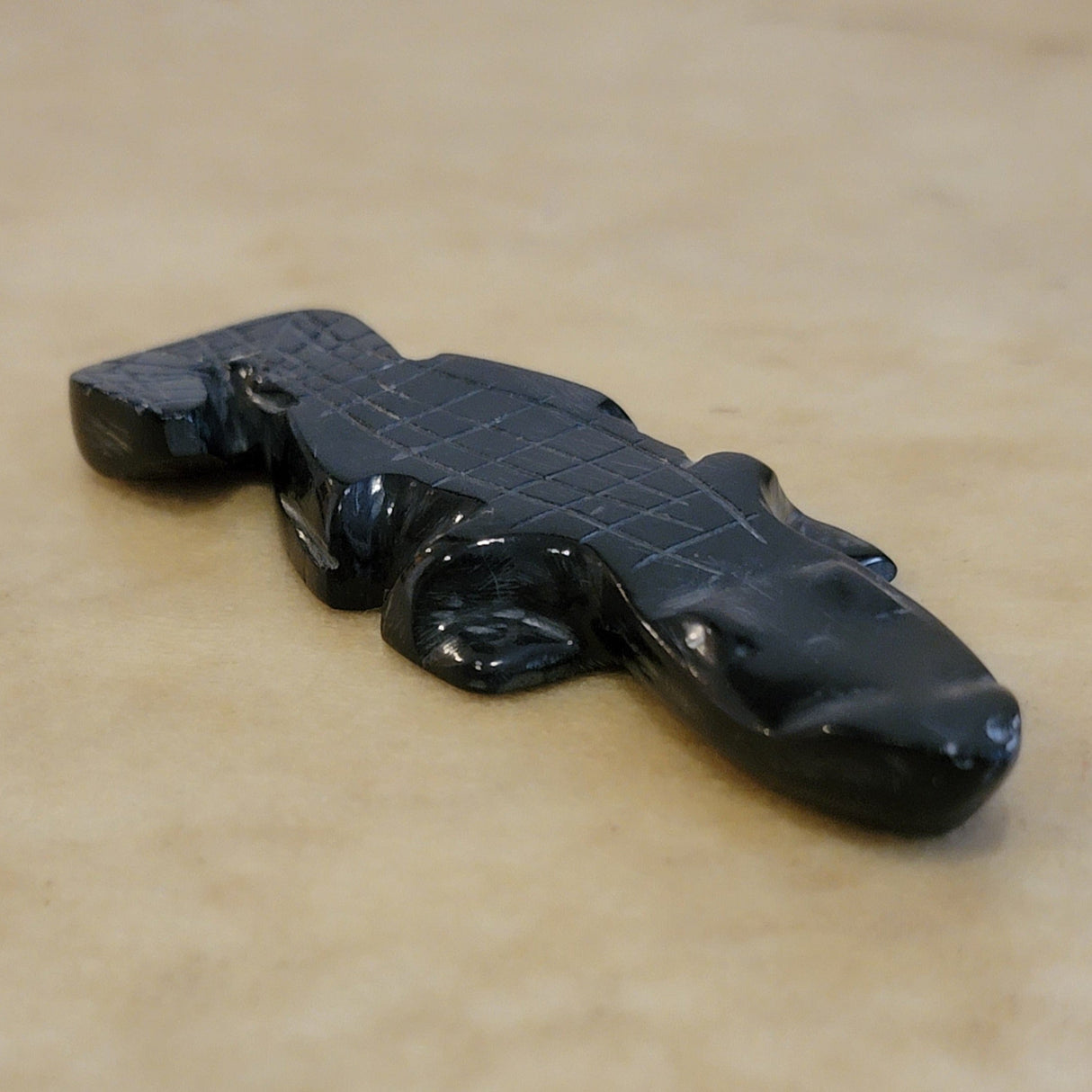 Marble Alligator Zuni Fetish