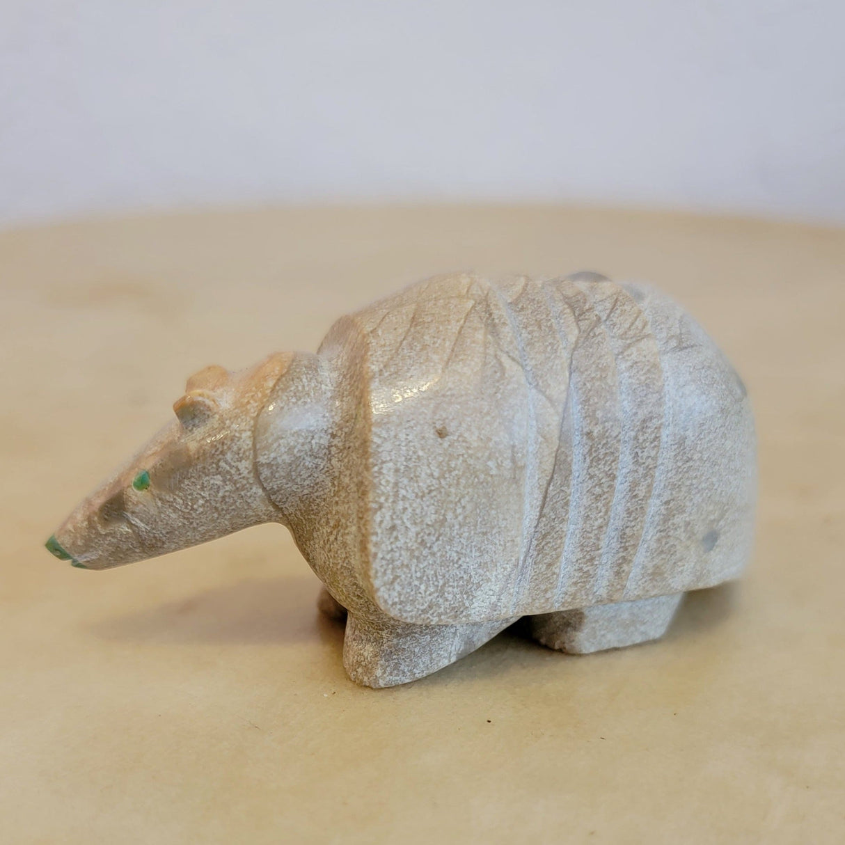 Travertine Armadillo Zuni Fetish