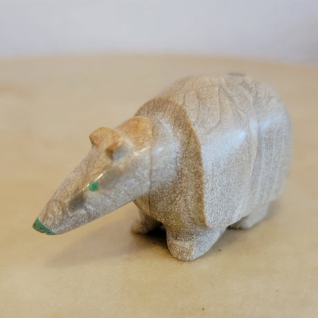 Travertine Armadillo Zuni Fetish
