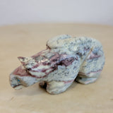 Rosella Soseeah "Strawberry" Serpentine Mountain Lion Zuni Fetish