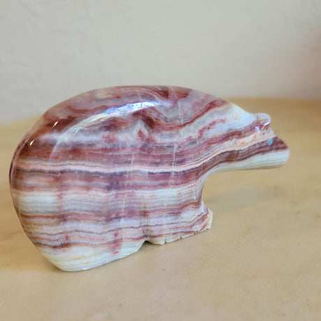 Priscilla Lasiloo Quandelacy Zuni Fetish Long Necked Onyx Bear