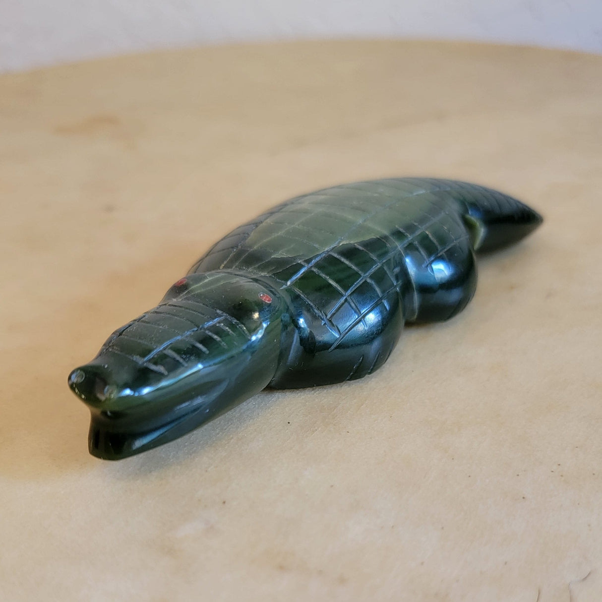 Daphne Quam Amazing Alligator Serpentine Zuni Fetish 