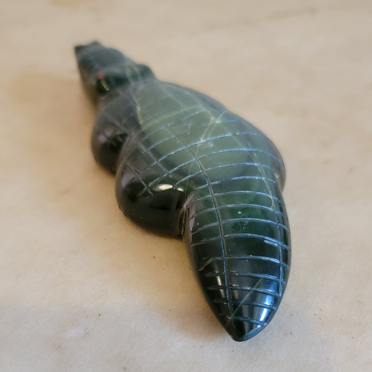 Daphne Quam Amazing Alligator Serpentine Zuni Fetish 