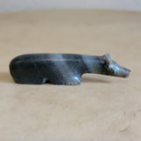 Priscilla Lasiloo Quandelacy Gray Fluorite Long Necked Zuni Fetish Bear