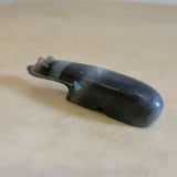 Gray Fluorite Long Necked Bear  Zuni Fetish