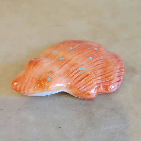 Large Orange Spiny Oyster Shell Fancy Frog Zuni Fetish