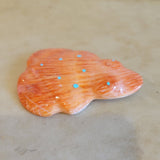 Large Orange Spiny Oyster Shell Fancy Frog Zuni Fetish