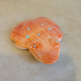 Large Orange Spiny Oyster Shell Fancy Frog Zuni Fetish