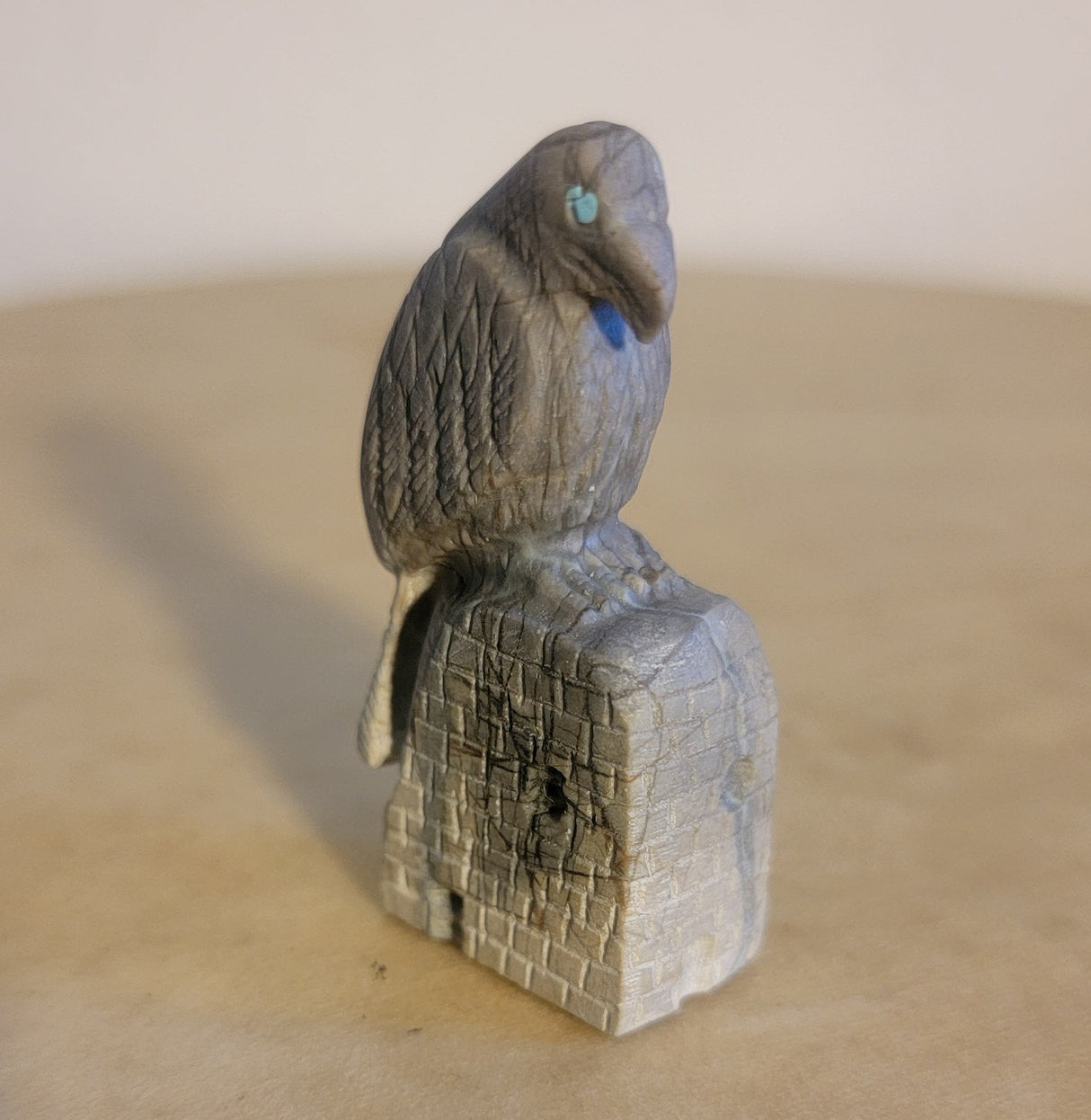 Eagle Perches On Pueblo Zuni Fetish