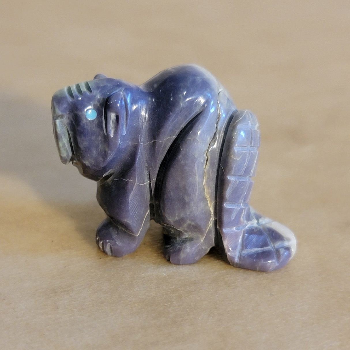 Purple Lavulite Navajo Beaver Zuni Fetish
