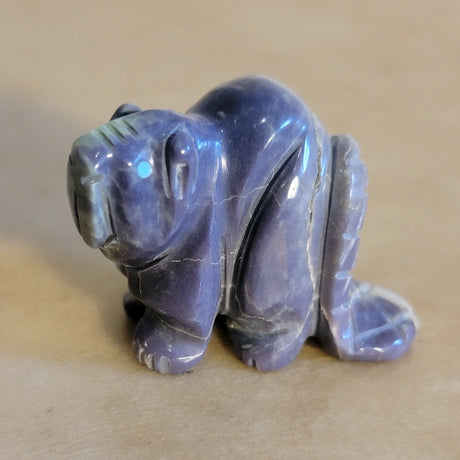 Purple Lavulite Navajo Beaver Zuni Fetish