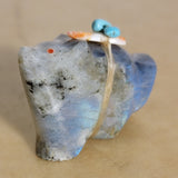 Labradorite Fox w/Pack Zuni Fetish