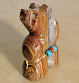 Standing Proud Onyx Bear Zuni Fetish