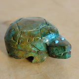 Heavy Chrysocolla Zuni Fetish Turtle